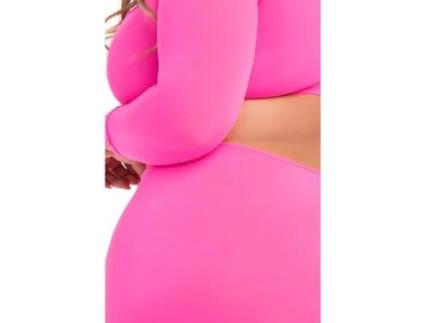 Conjunto de Lingerie PINK LIPSTICK Cor de Rosa (3XL/4XL)