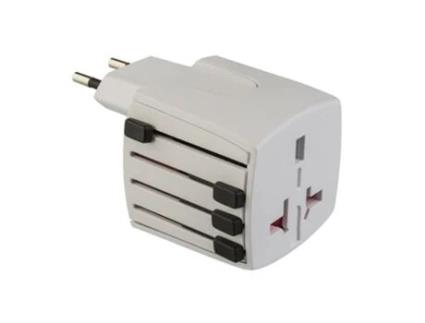 Poly Pool Pp0430 Tipo L It Universal Blanco Adaptador de Enchufe Eléctrico