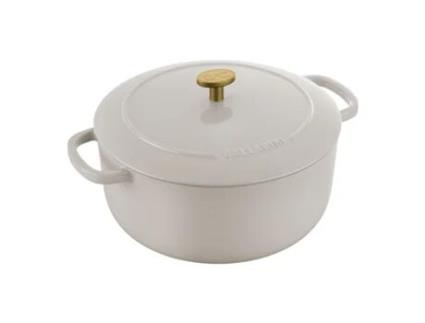 Bellamonte Cocotte 24 Cm Redondo Branco Marfim Ferro Fundido BALLARINI