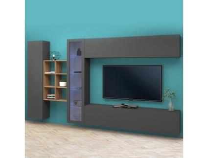 Móvel Armário de Tv Moderno Elegante Suspenso Sala Loane Rt WEB FURNITURE