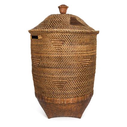 Cesto de roupa colonial - Marrom Natural - XL BAZAR BIZAR