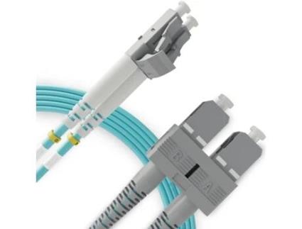 Cabo de fibra óptica duplex multimodo LC para SC OM4 (80 metros 1 unidade) Patch Cord de fibra óptica dupla UPC/UPC 50/125 40G (LSZH) BEYONDTECH