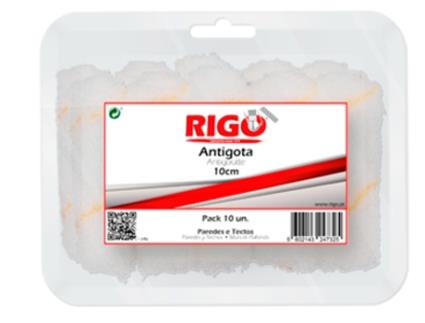 Recarga Rolo Pintor RIGO Mini Antigota 10Cm Blister 10 Un.