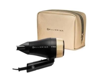Viagem Secador Compacto para Todos os Tipos de Cabelo Alça Dobrável 2 Combinações e Estojo de V BELLISSIMA