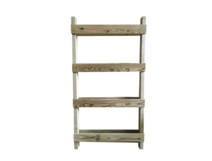 Horta Urbana Vertical de Parede com 4 Canteiros em Madeira de Pinho Tratada de 150X80X13 Cm VIDAHUERTO