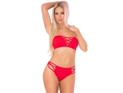 Conjunto de Lingerie PINK LIPSTICK Vermelho (M/L)