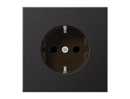 Tomada Schuko com Proteção Contra Contato Escuro Ls JUNG
