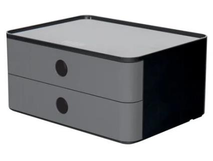 Caixa de Gaveta HAN Smart-Box Allison 2 Gavetas Cinza Granito
