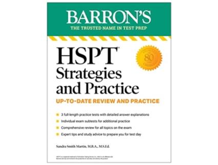 Livro HSPT Strategies and Practice, Second Edition 3 Practice Tests Comprehensive Review Practice Strategies de Sandra Martin (Inglês)