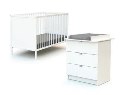 Conjunto Duo de Quarto para Bebé WEBABY (Branco)