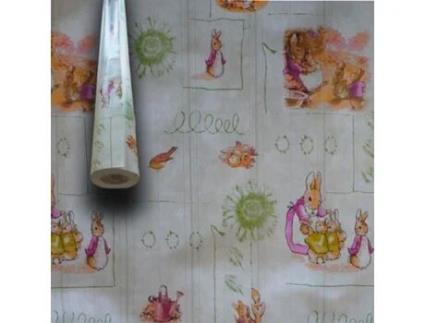 Rolo de 20 Metros A140Cm de Toalha de Mesa Oleada em Pvc para Residências Festas Pizzarias Coelhos TEYKOS