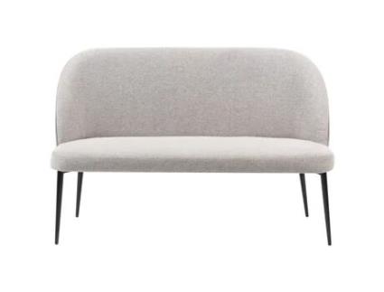 Sofá de 2 lugares BELIANI Osby de Poliéster Cinzento 130x49x85