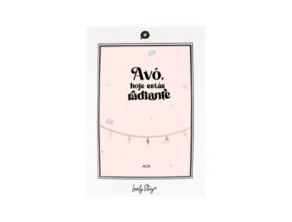 Pulseira Dourada Aco LOVELY STORY Raios Avo Hoje Estas Radiante Bp231303-2Pt