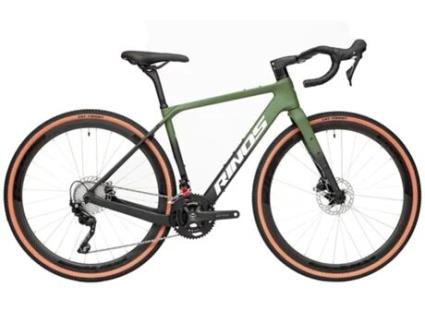 Carbon Bicicleta de Gravel Sandman6.0 Grx600 Preto Verde 54 Cm RINOS