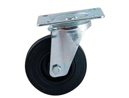 Placa Giratória de Borracha Preta Castor D65Mm Avl 508830A FRATELLI ONOFRI