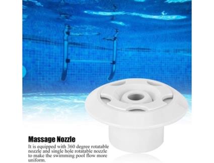 2Inch 360° Rotatable White Round Swimming Pool Massage Nozzle Swimming Pool Spa Accessory,Starlight