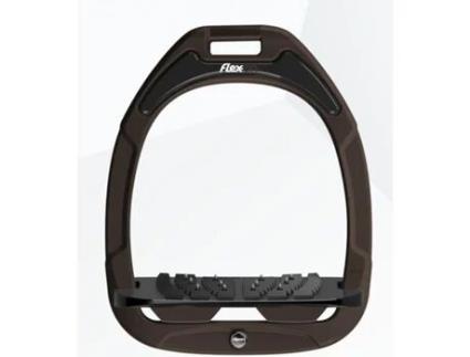Estribos de Segurança Planos Ultra Grip Castanhos/Pretos/Castanhos para Equitação FLEX ON Safe-On