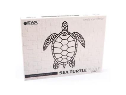 Quebra-Cabeça de Parede de Madeira Tartaruga 84 Cm Graine Créative