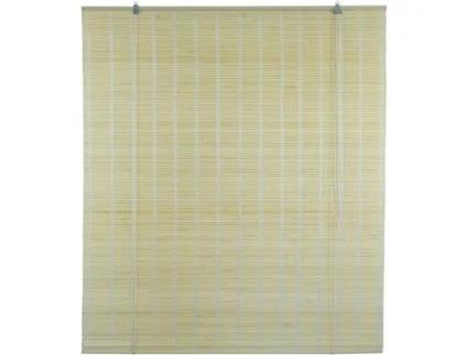Cortina de Rolo de Bambu SOLAGUA para Janela e Porta Inclui Acessórios 90X175Cm Natural