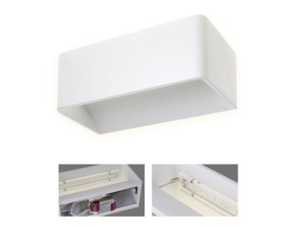 Aplique Edna 1X6W Led 520Lm 3000K C.20Xl.10Xalt.8Cm Areia FERRIMEX