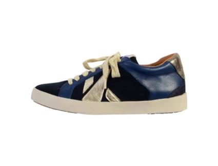 Sapatilhas de Mulher KARSTON Baixos Cesta Emilie Sassy Cadarços Planos Conforto Azul (36)