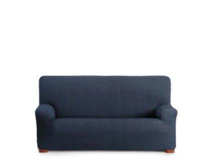 Capa para Sofá Bielástica Adaptável Roc 4 Lugares 210-290 Cm Azul VIPALIA