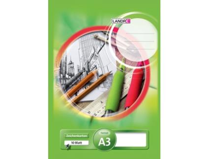 Bloco de Papelão para Desenho LANDRÉ Din A4 190 G/M² 10 Folhas
