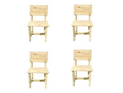 Conjunto de 4 cadeiras de madeira para exterior Masgames Batea MASGAMES OUTDOOR FURNITURE