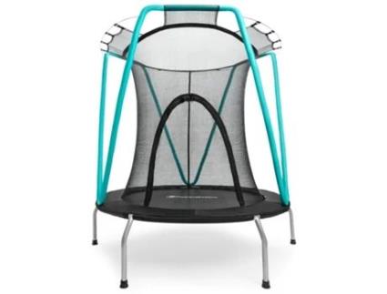 Trampolim Infantil com Rede de Segurança Ø 137Cm Fechado 3-8 Anos 25 kg Máx. Aço Galvanizado Interior Exterior HYPERMOTION
