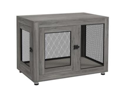 Gaiola para Cães Aço PAWHUT  Aglomerado  Tecido Oxford e Espuma cor Cinza 94x60x71 5 cm