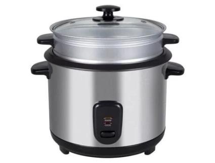 Panela de Arroz no Vapor Da Família Jasmine MELCHIONI Capacidade de 1,8L Panela Interna Antiaderente Tampa de Vidro Temperado Pa