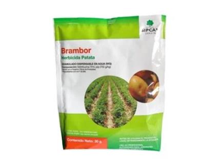 SIPCAM Brambor Herbicida Sistémico Selectivo para Patata Apto para Preemergencia Y Postemergencia Temprana Wg 30 Gr