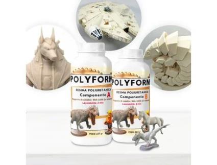 Polyform Resina de Poliuretano de Cura Rápida Desmoldagem em 5 Minutos 1 kg RESIN PRO