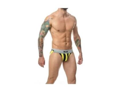 Tanga MOB EROTICWEAR Amarelo Preto XL