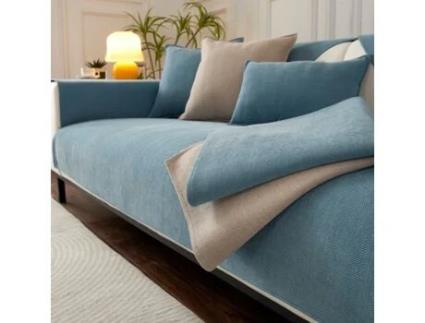 Protetor de Capa de Assento de Sofá Antiderrapante Capas de Almofada de Sofá para Animais de Estimação Azul