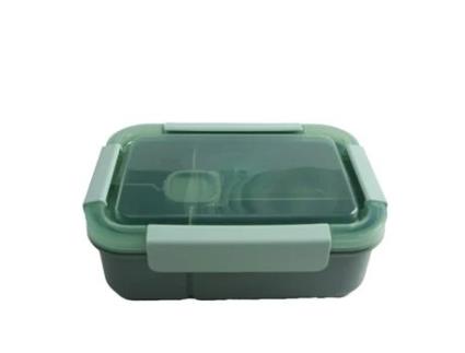 Lancheira MY KITCHEN com recipiente (1500 ml - 4 compartimentos - Verde)