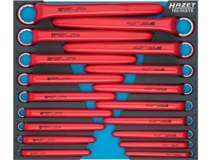 HAZET 163-543/18 Conjunto de chave estrela isolada protetora: Perfil hexagonal externo duplo 7 - 32 Número de ferramentas: 18