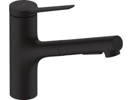 HANSGROHE Zesis M33 Misturadora Monocomando de Cozinha 150 Spray Extraível 2 Tipos de Spray 74820 Cor: Matt Preto