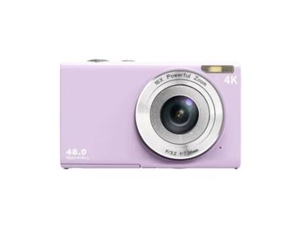 Câmera Compacta Digital VIGA EUROPE Dc402Af 48Mp Resolução 4K 2 8 Polegadas Tela Roxo