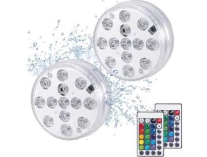 Submersible Led Light Starlight 2 Pack 13 Led Rgb Decorative Submersible Led Lights With Rf Remote Controls Waterproof Ideal For Spa Aquarium Pond Poo