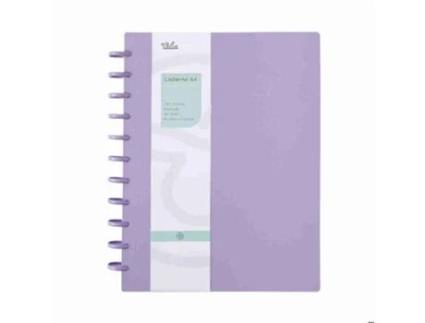 Caderno Samart Espiral A4 Pautado Lavanda