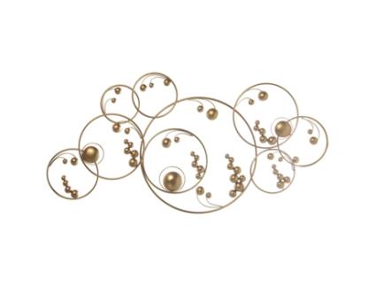 Decoração de Parede ALEXANDRA HOUSE LIVING Dourado Metal 135 x 4,5 x 68 cm