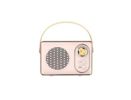 Coluna Mini Estéreo Sem Fios Retro Bluetooth