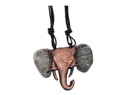 Pendente ANJU Cabeça de Elefante (Estanho - Bronze - Único)