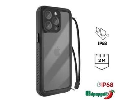 Capa para iPhone 15 Pro Max REDPEPPER Acrílico Preto .