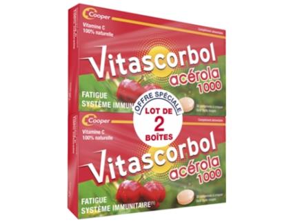 Vitascorbol Acerola 1000 Lote de 2 x 30 comprimidos mastigáveis VITASCORBOL