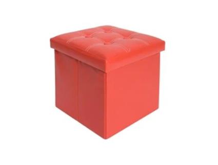 Pufe REBECCA MOBILI Gaura Vermelho 30X30X30 Cm