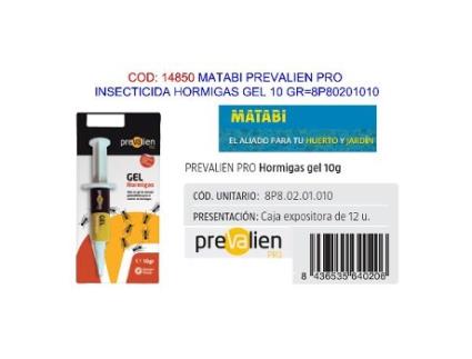Matabi prevalien pro insecticida hormigas gel 10 gr 8p80201010