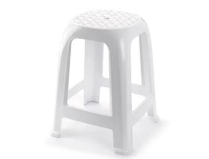 Taburete 37x37x46,5 cm blanco