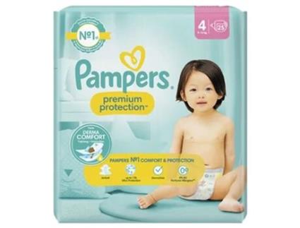 Fralda de Proteção Premium 25 Tamanho 4 9-14 kg PAMPERS